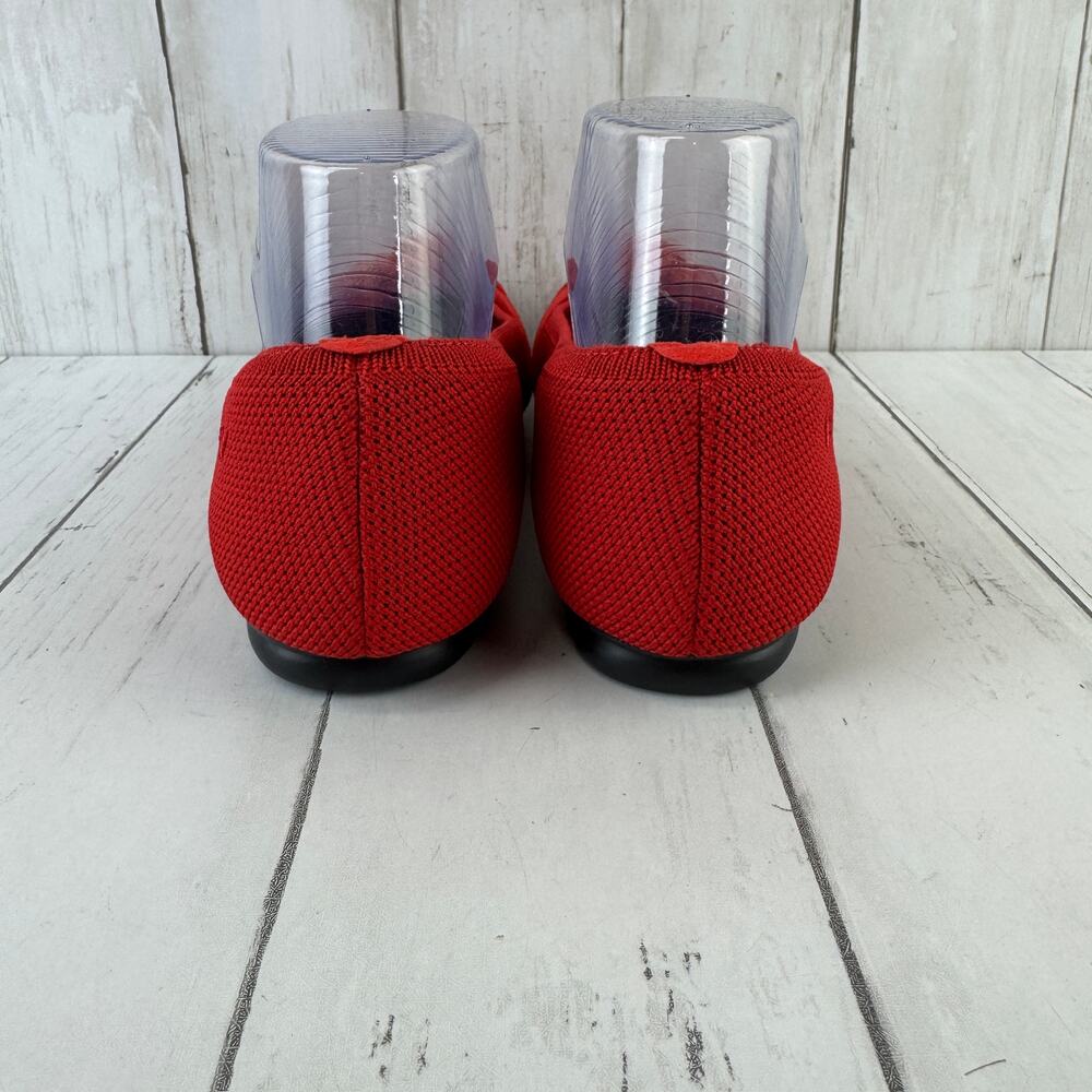 Vivaia Ruby Red Bibi Almond-Toe Knotted Flats Adorable Knot Style Size 38/7-7.5 - Picture 7 of 13